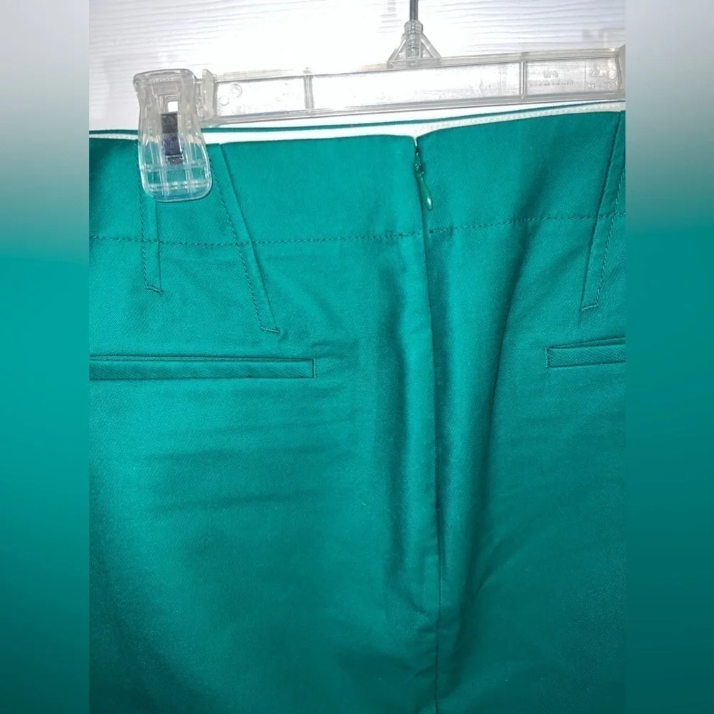 J.CREW Cotton Stretch Green No. 2 Pencil Skirt Career Sz 6